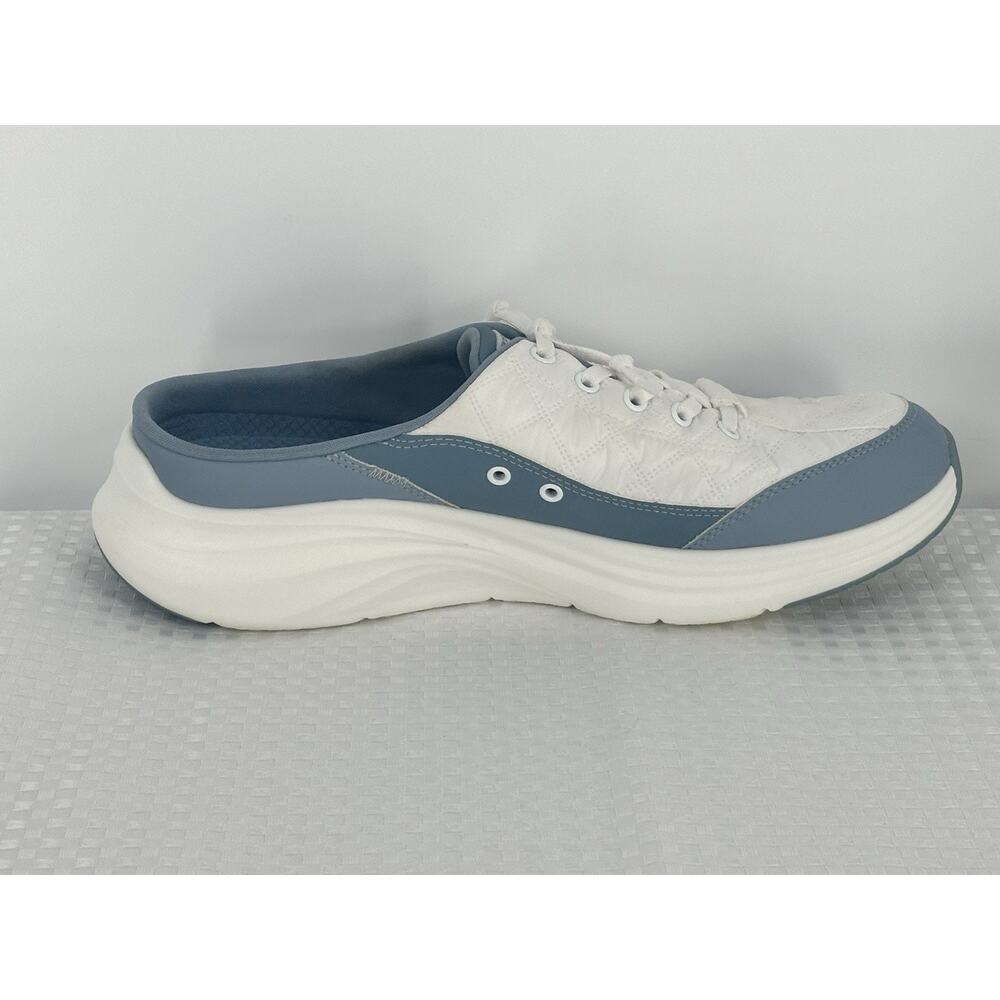 Skechers Cozy Fit Women Shoes Contour Memory Foam SZ 10 White/Blue Air Cooled - Picture 4 of 8
